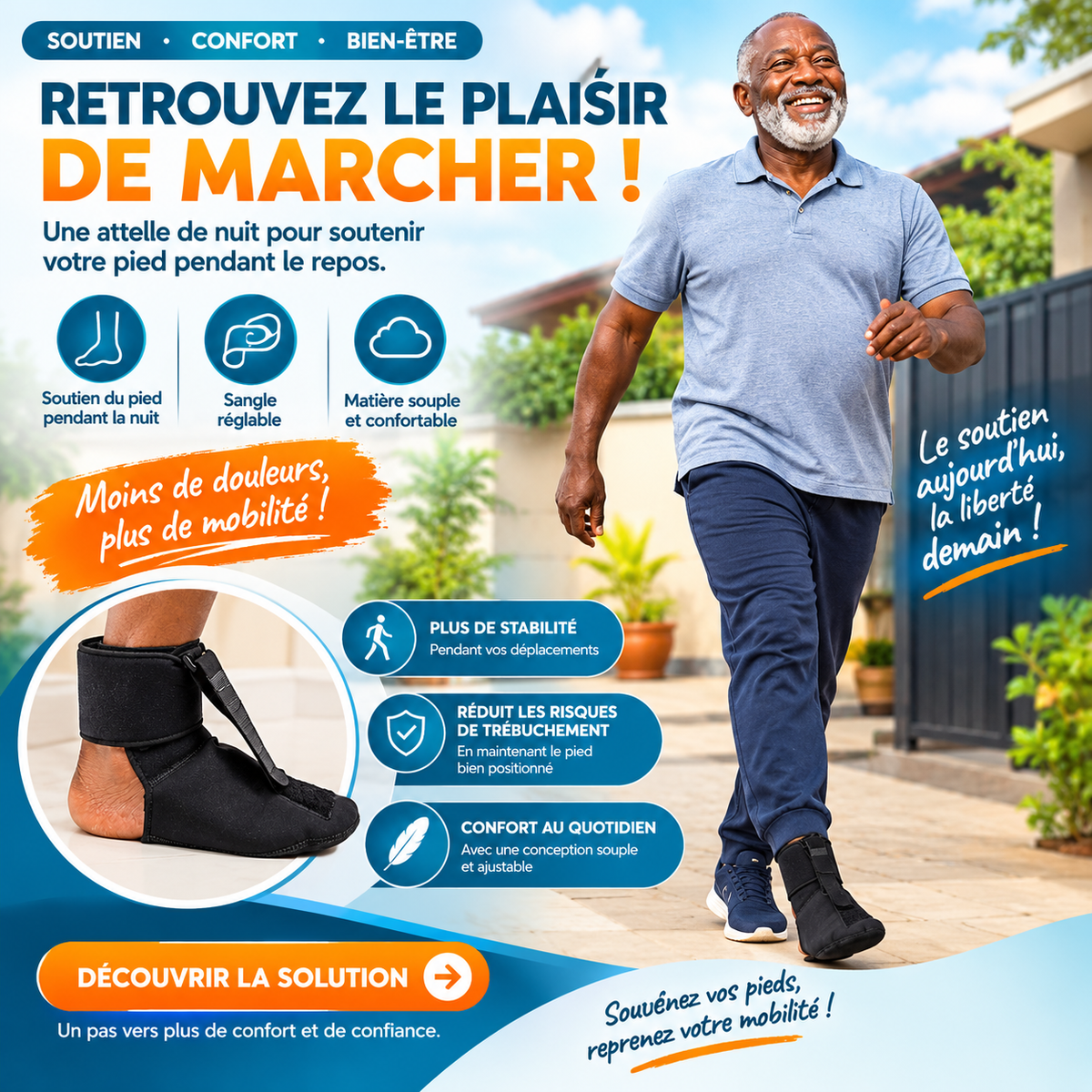 Attelle Releveur de Pied – Marchez avec Stabilité et Confiance