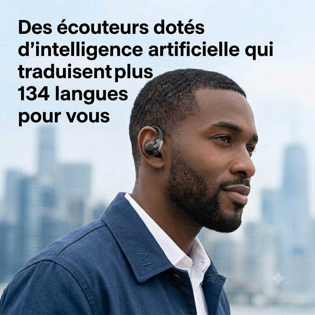 Ecouteurs Bluetooth IA de traduction