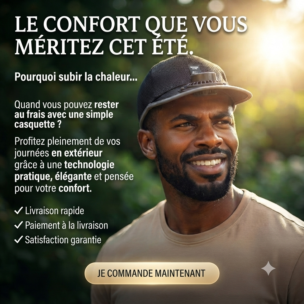 🧢 Casquette Ventilateur à Énergie Solaire