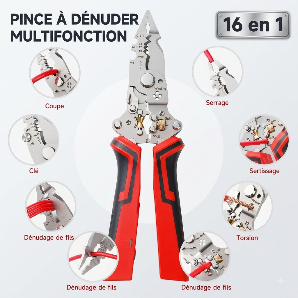 Pince multifonction 16-en-1