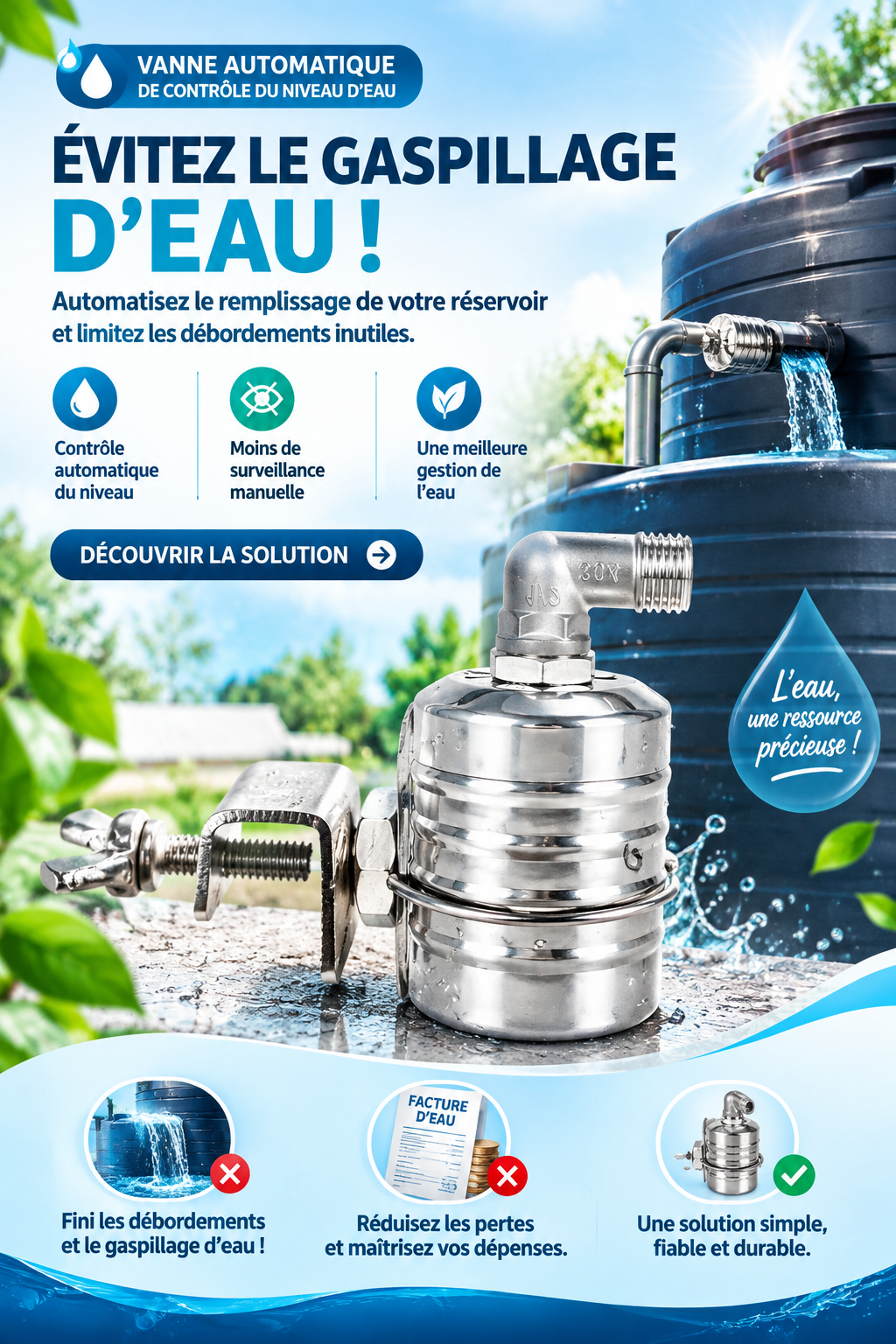 Régulateur d'Eau Auto