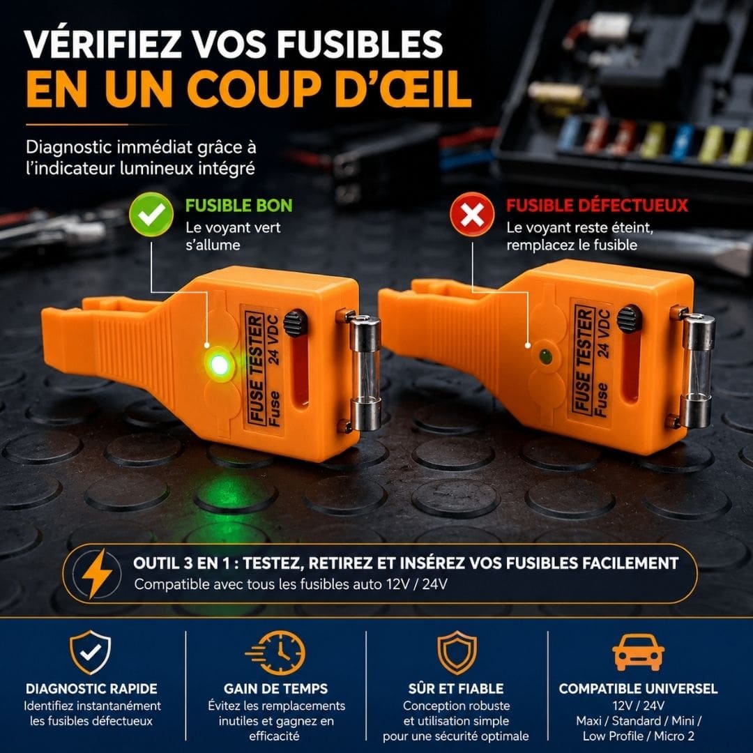 Testeur de fusibles auto – Diagnostic express sans mécanicien