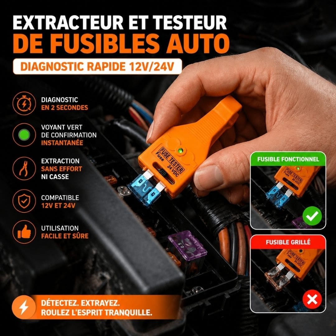 Testeur de fusibles auto – Diagnostic express sans mécanicien