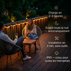 Solar Lampes LED Solaires Éclairage Automatique et Étanche pour Vos Extérieurs