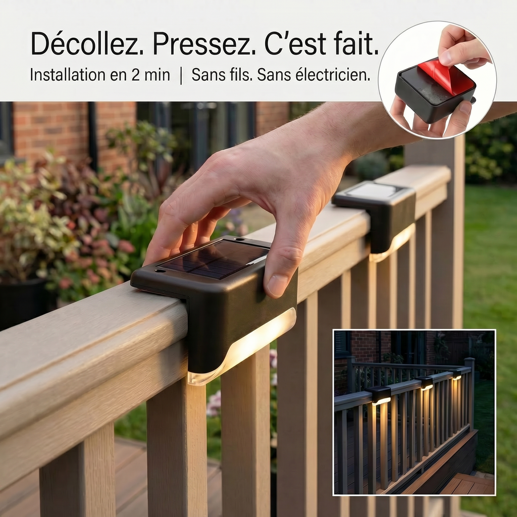 Solar Lampes LED Solaires Éclairage Automatique et Étanche pour Vos Extérieurs
