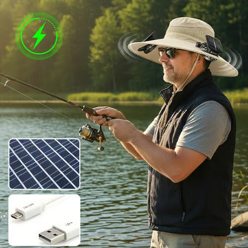 Chapeau 🧢 ventilateur à énergie solaire